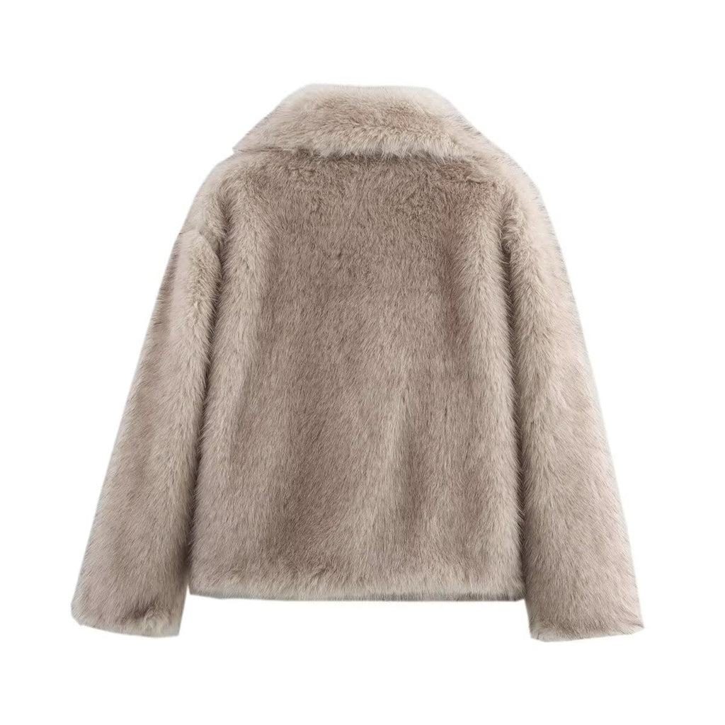 Women's Beige Faux Fur Jacket – BYMANYC New York | Minor & Co.