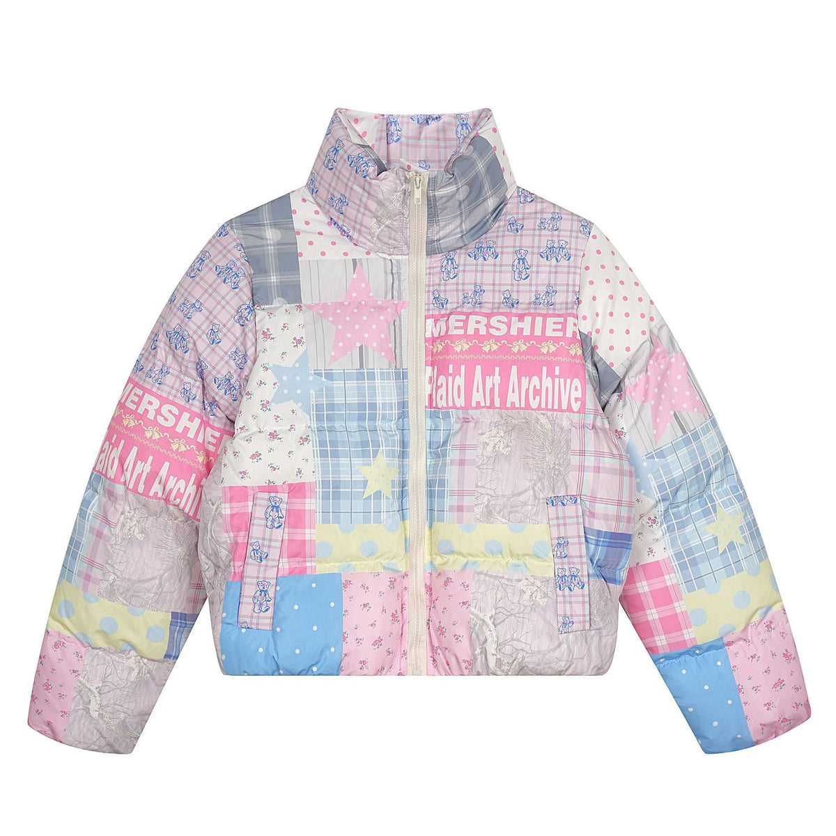 Women's Puffer Jacket Pastel Patchwork – BYMANYC New York | Minor & Co.