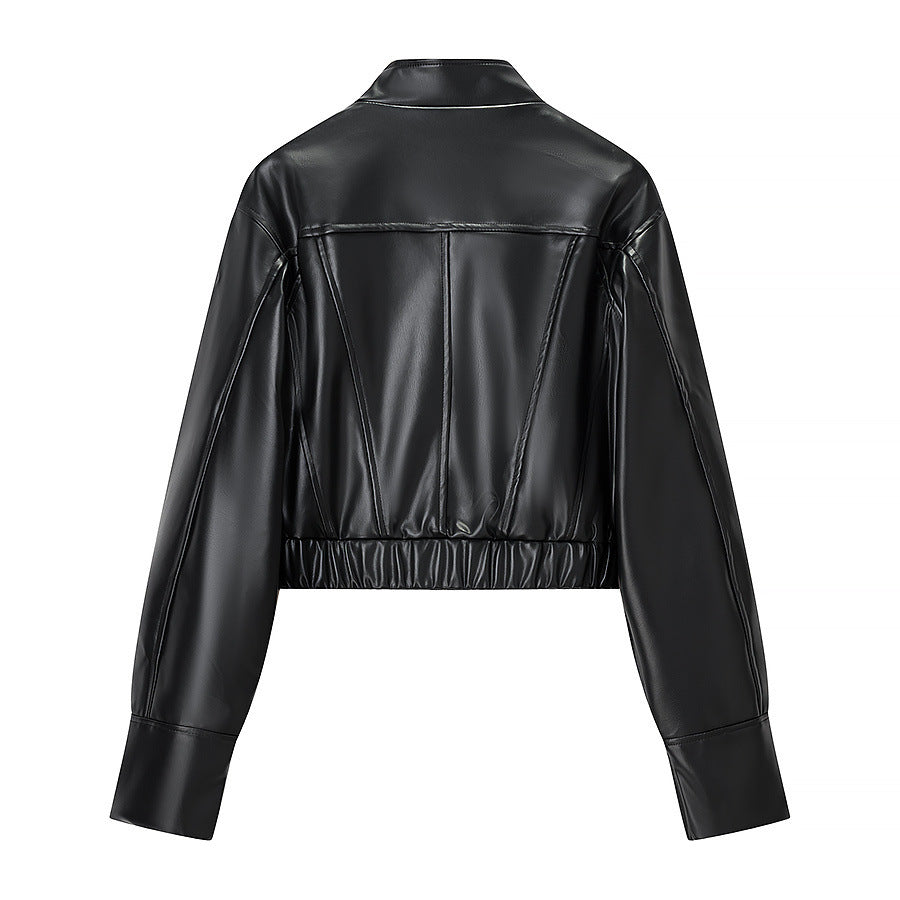 Women's Faux Leather Cropped Jacket – BYMANYC New York | Minor & Co.
