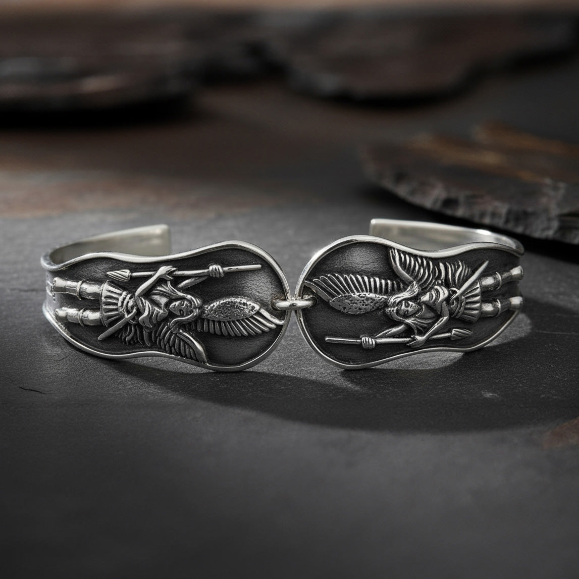 Archangel Michael Sterling Silver Cuff Bracelet | Minor & Co.