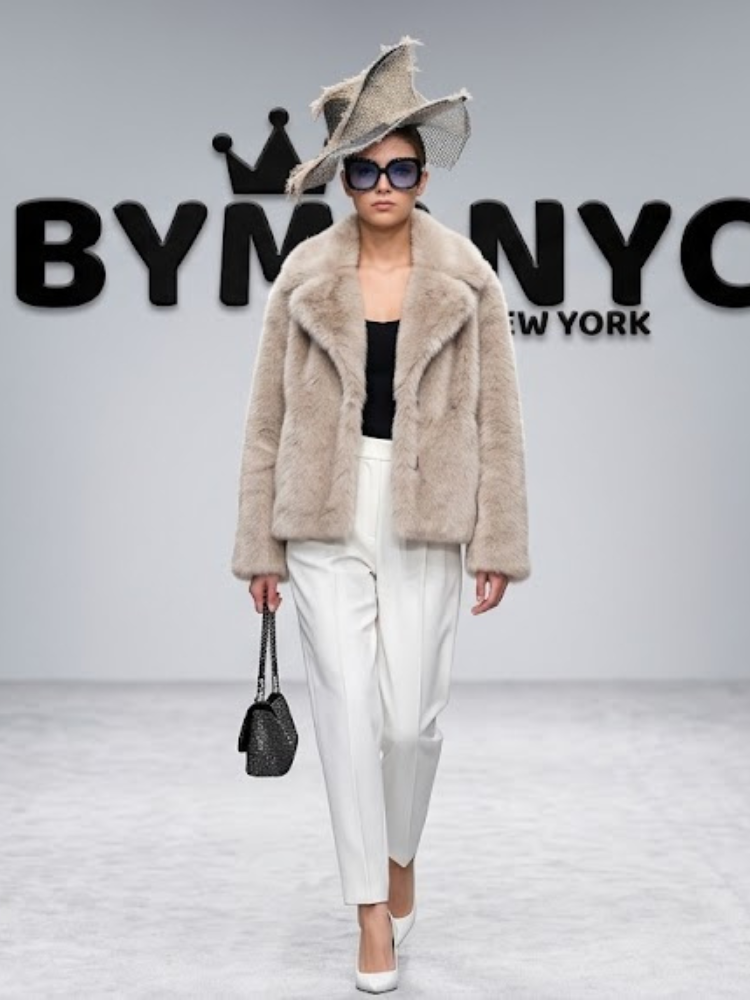 Women's Beige Faux Fur Jacket – BYMANYC New York | Minor & Co.