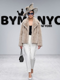 Women's Beige Faux Fur Jacket – BYMANYC New York | Minor & Co.