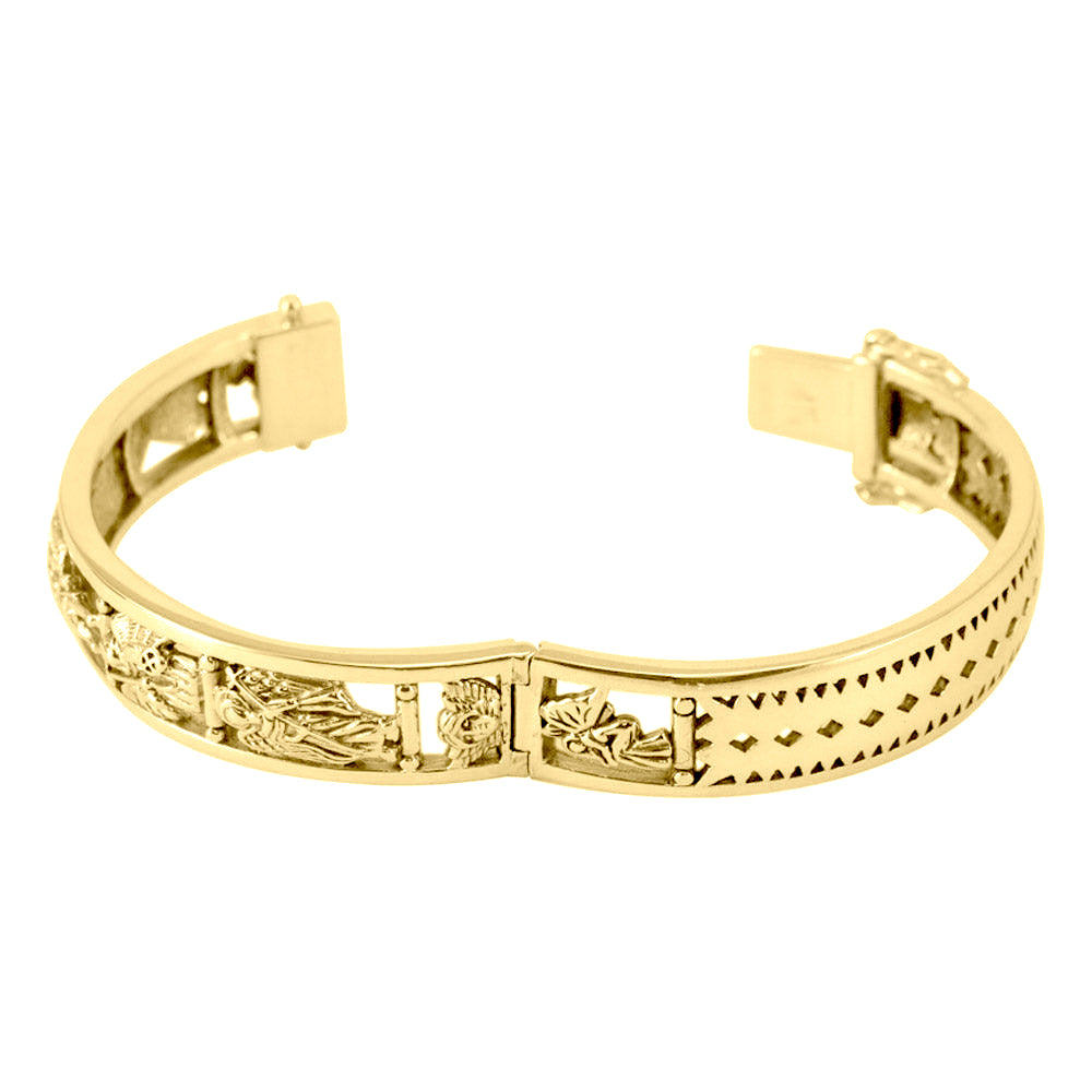 Seven Archangels Solid Yellow Gold Bangle | Minor & Co.