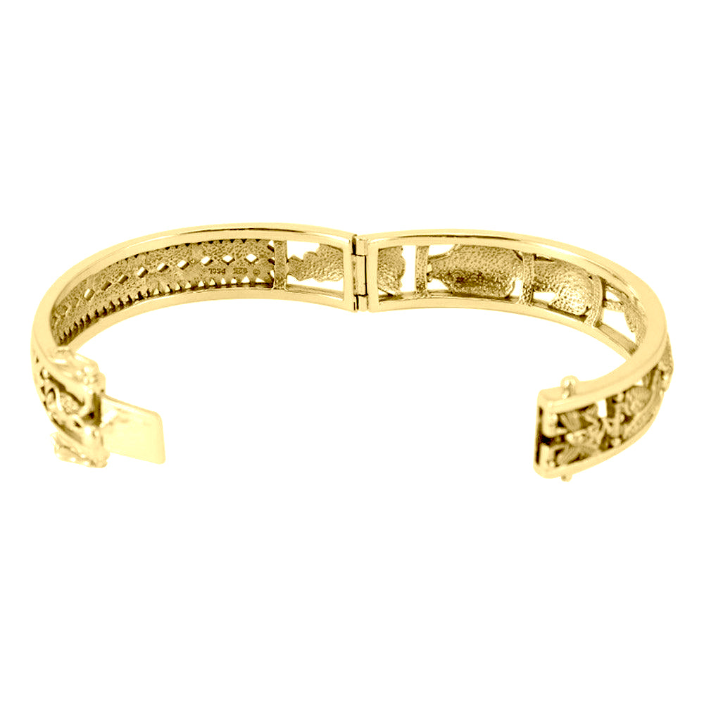 Seven Archangels Solid Yellow Gold Bangle | Minor & Co.