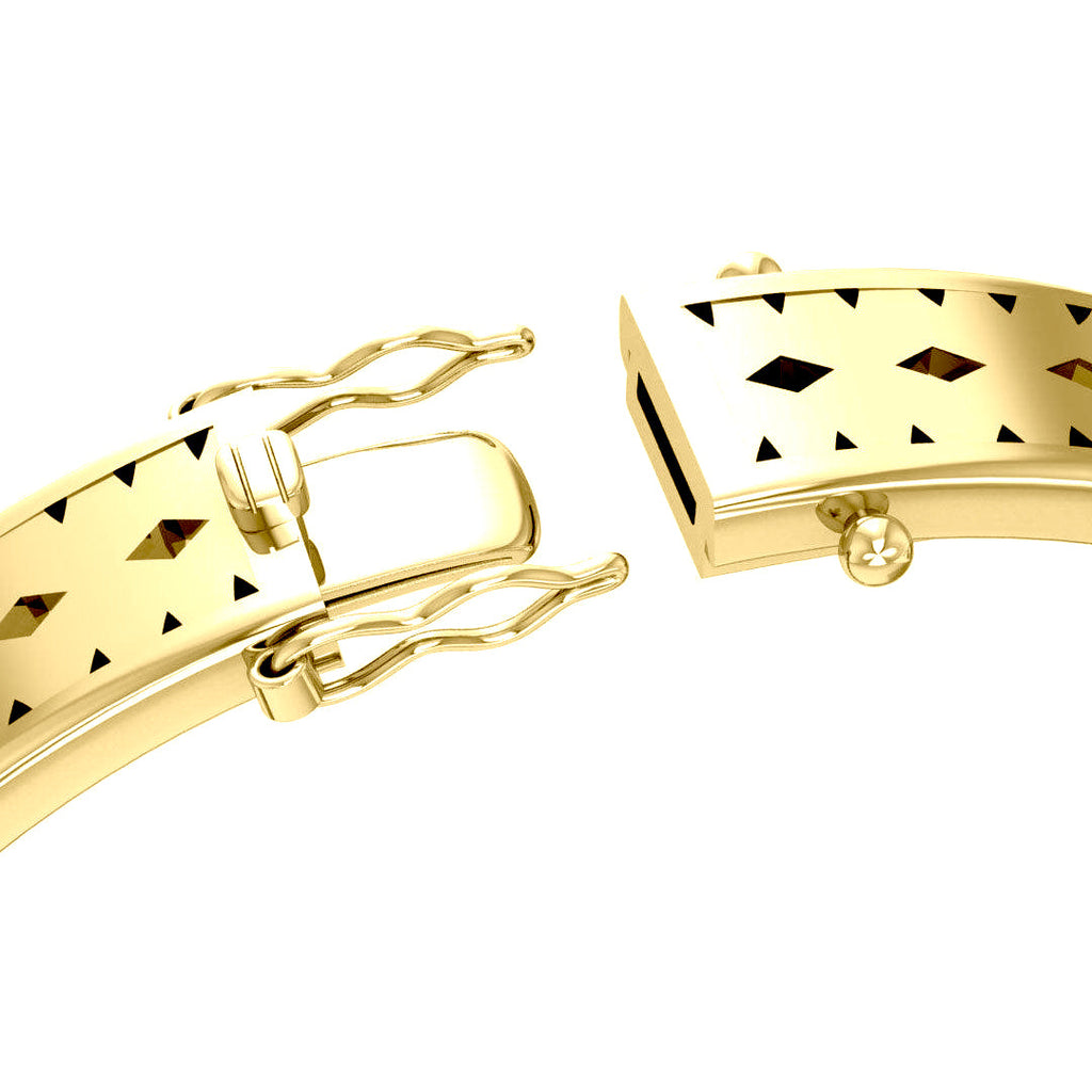 Seven Archangels Solid Yellow Gold Bangle | Minor & Co.