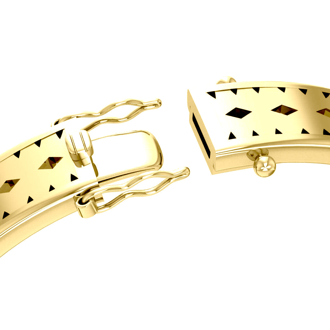 Seven Archangels Solid Yellow Gold Bangle | Minor & Co.