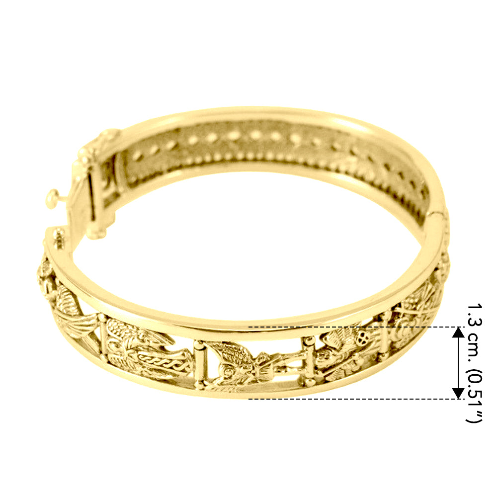 Seven Archangels Solid Yellow Gold Bangle | Minor & Co.