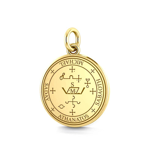 14K Yellow Gold Archangel Michael Sigil Charm | Minor & Co.