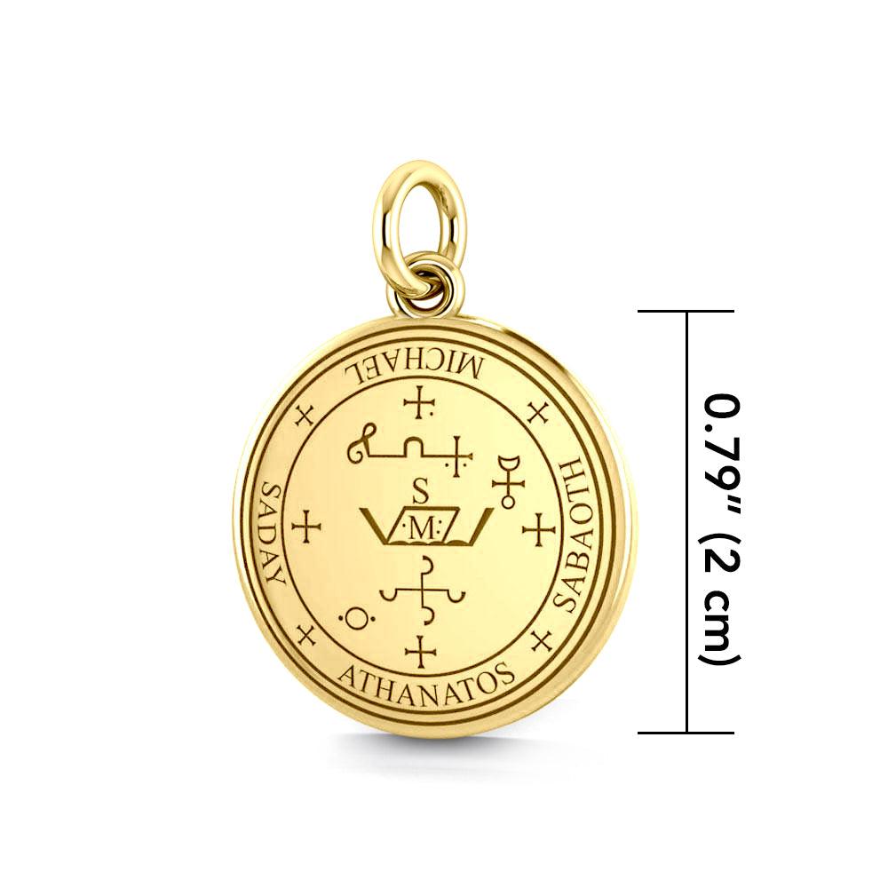 14K Yellow Gold Archangel Michael Sigil Charm | Minor & Co.