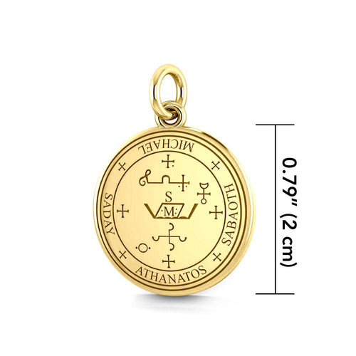 14K Yellow Gold Archangel Michael Sigil Charm | Minor & Co.