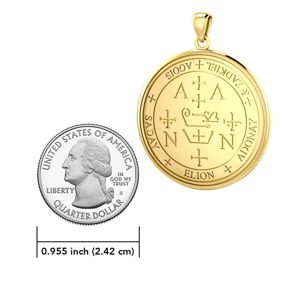 Archangel Zadkiel Sigil Pendant – Solid Gold | Minor & Co.