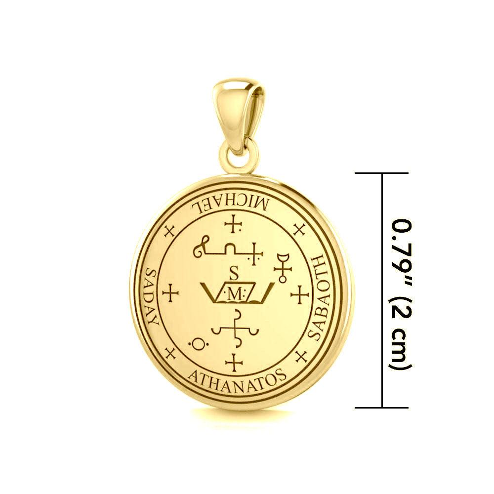Archangel Michael Sigil Solid Gold Small Pendant | Minor & Co.