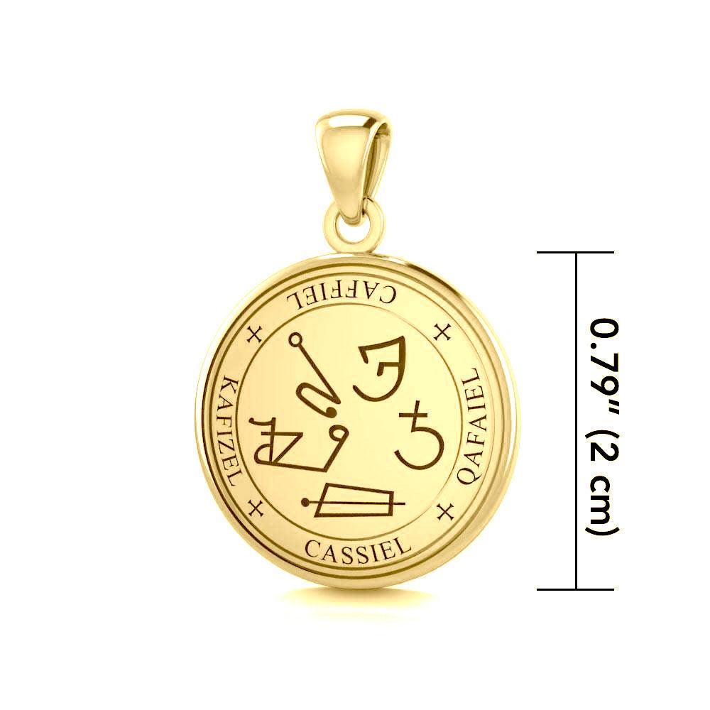 Solid Gold Archangel Cassiel Sigil Pendant | Minor & Co.