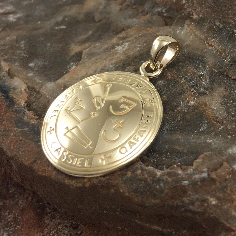 Solid Gold Archangel Cassiel Sigil Pendant | Minor & Co.