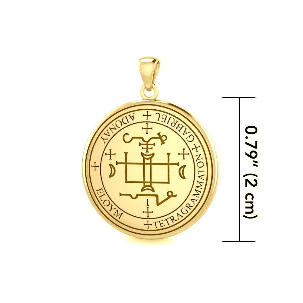 Archangel Gabriel Sigil Small Pendant – Solid Gold | Minor & Co.