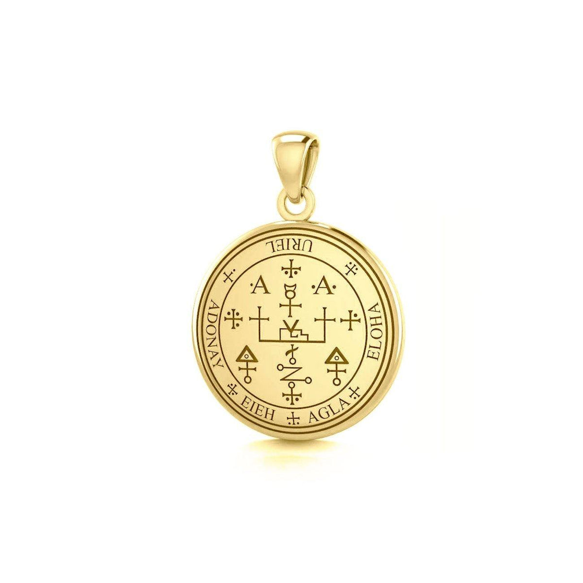 Archangel Uriel Sigil Small Solid Gold Pendant | Minor & Co.
