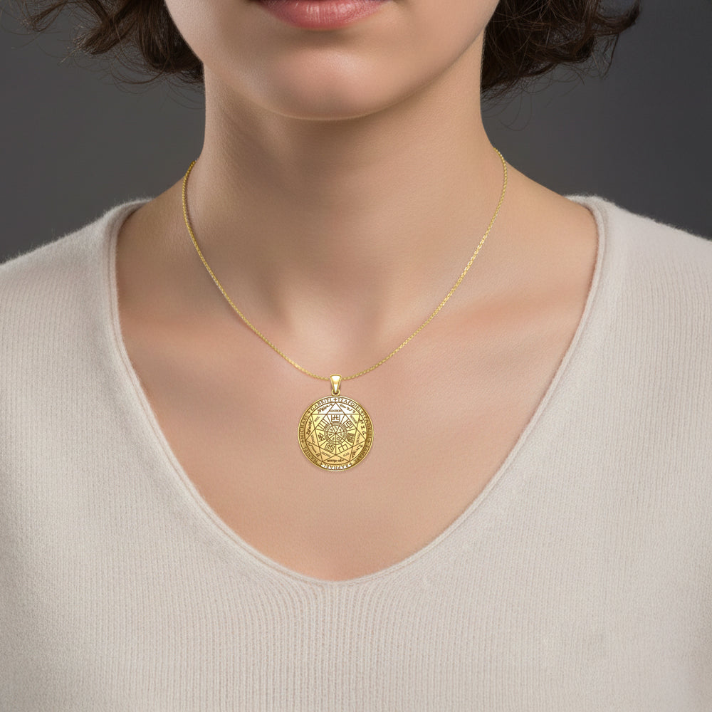 The Seven Archangels Solid Gold Pendant - (Solid Back) | Minor & Co.