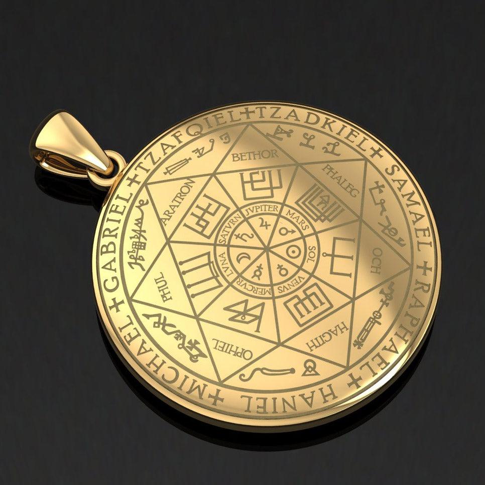 The Seven Archangels Solid Gold Pendant - (Solid Back) | Minor & Co.