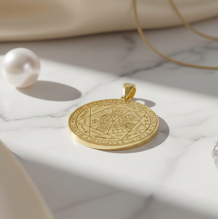 The Seven Archangels Solid Gold Pendant - (Solid Back) | Minor & Co.