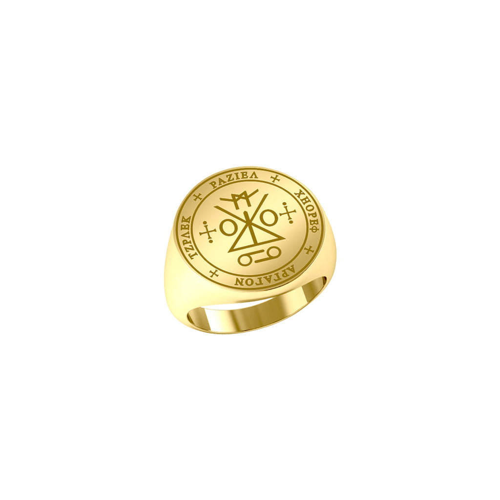 Archangel Raziel Sigil Solid Yellow Gold Ring | Minor & Co.