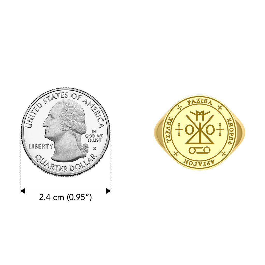 Archangel Raziel Sigil Solid Yellow Gold Ring | Minor & Co.