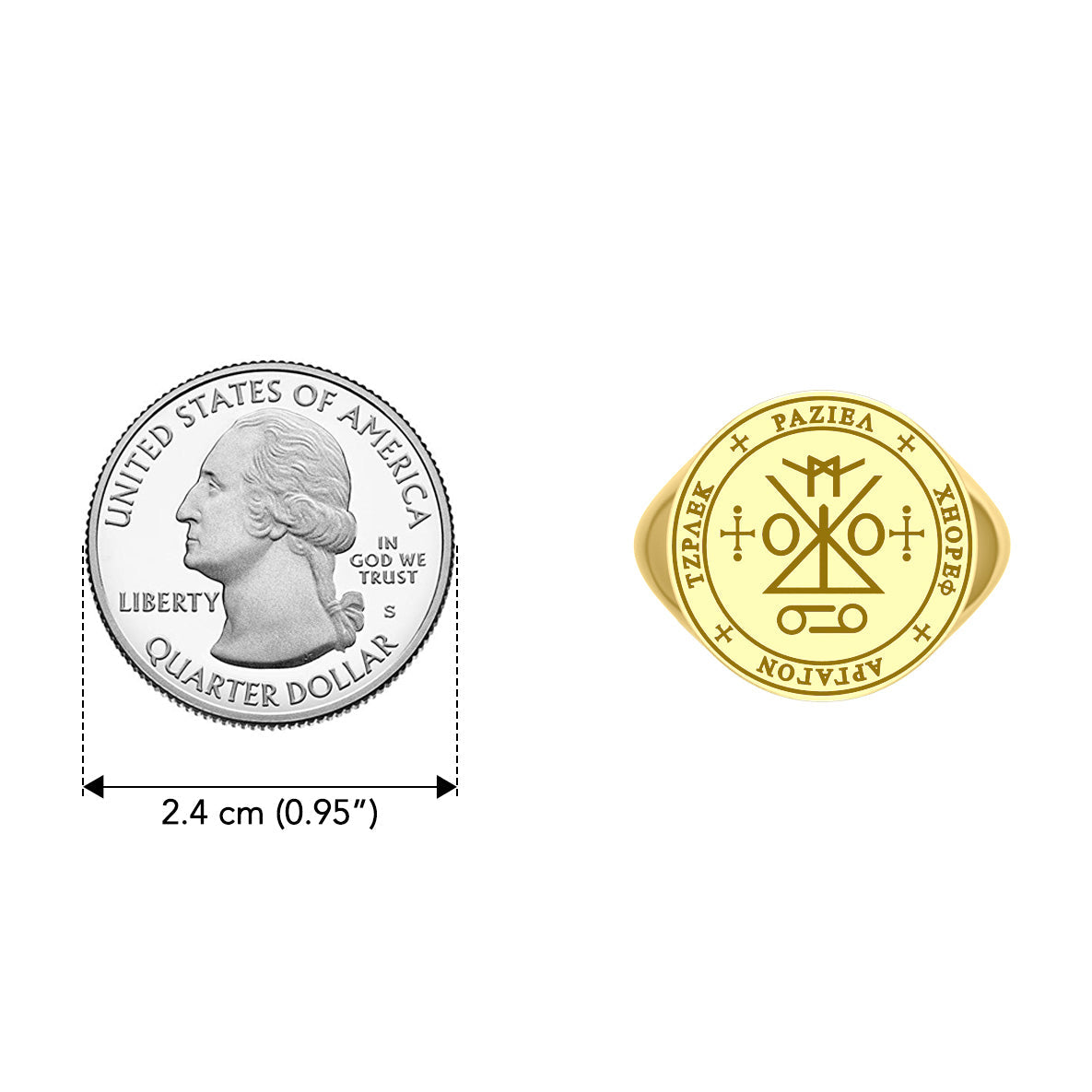 Archangel Raziel Sigil Solid Yellow Gold Ring | Minor & Co.