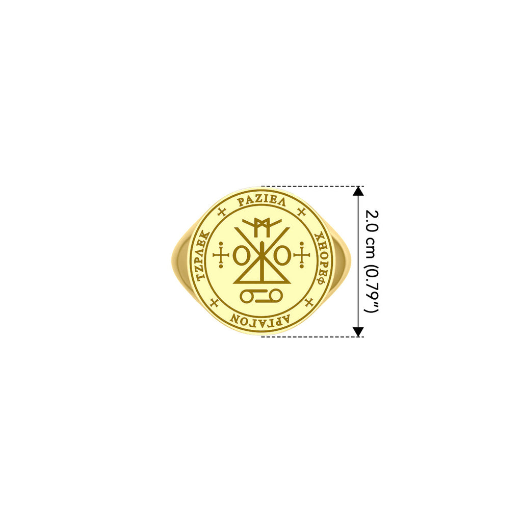 Archangel Raziel Sigil Solid Yellow Gold Ring | Minor & Co.