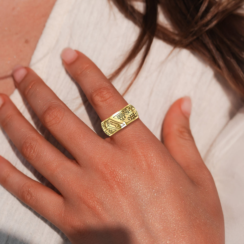 Archangels & Demons Puzzle Ring – Solid Yellow Gold | Minor & Co.
