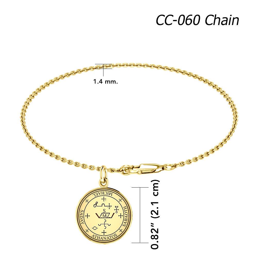 Archangel Michael Sigil 14K Gold Charm Bracelet | Minor & Co.