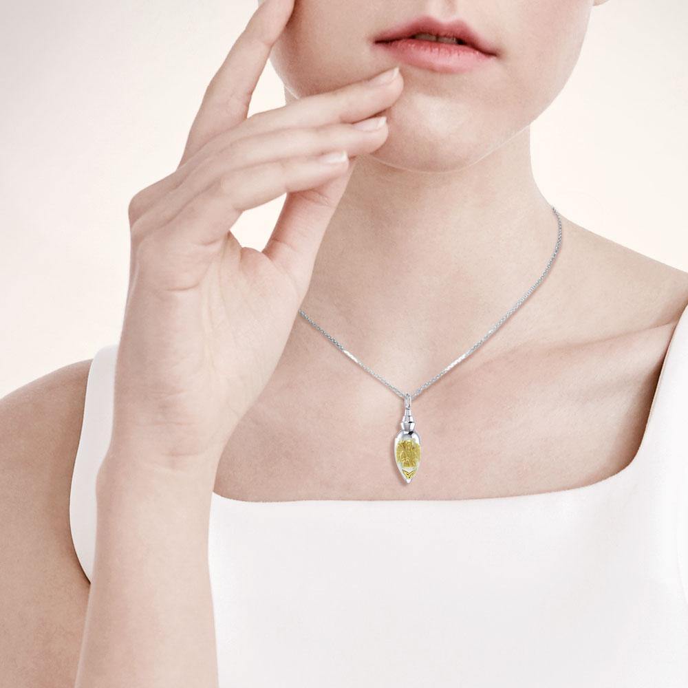 Archangel Gabriel Triquetra Vial Pendant – Sterling Silver, 14K Gold | Minor & Co.