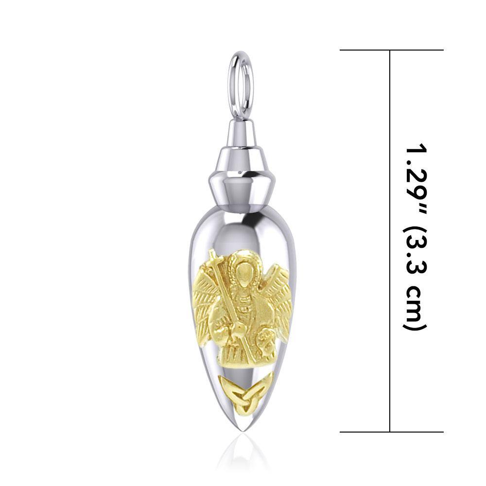 Archangel Gabriel Triquetra Vial Pendant – Sterling Silver, 14K Gold | Minor & Co.
