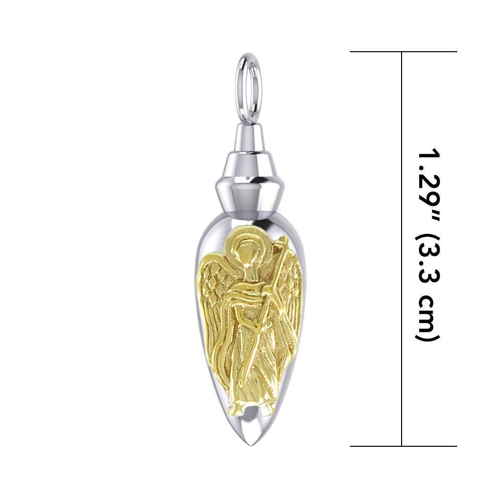 Archangel Raphael Sterling Silver and Gold Vial Pendant | Minor & Co.