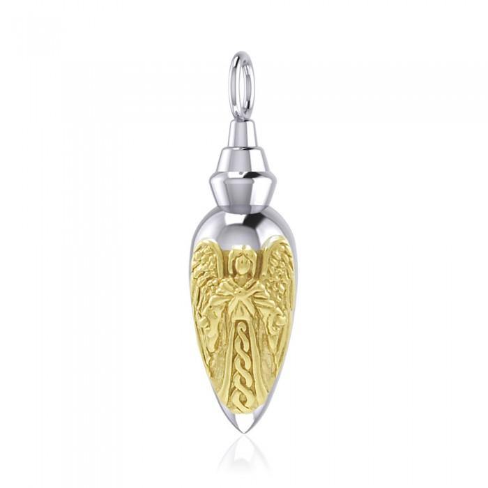 Archangel Uriel Sterling Silver and Gold Vial Pendant | Minor & Co.