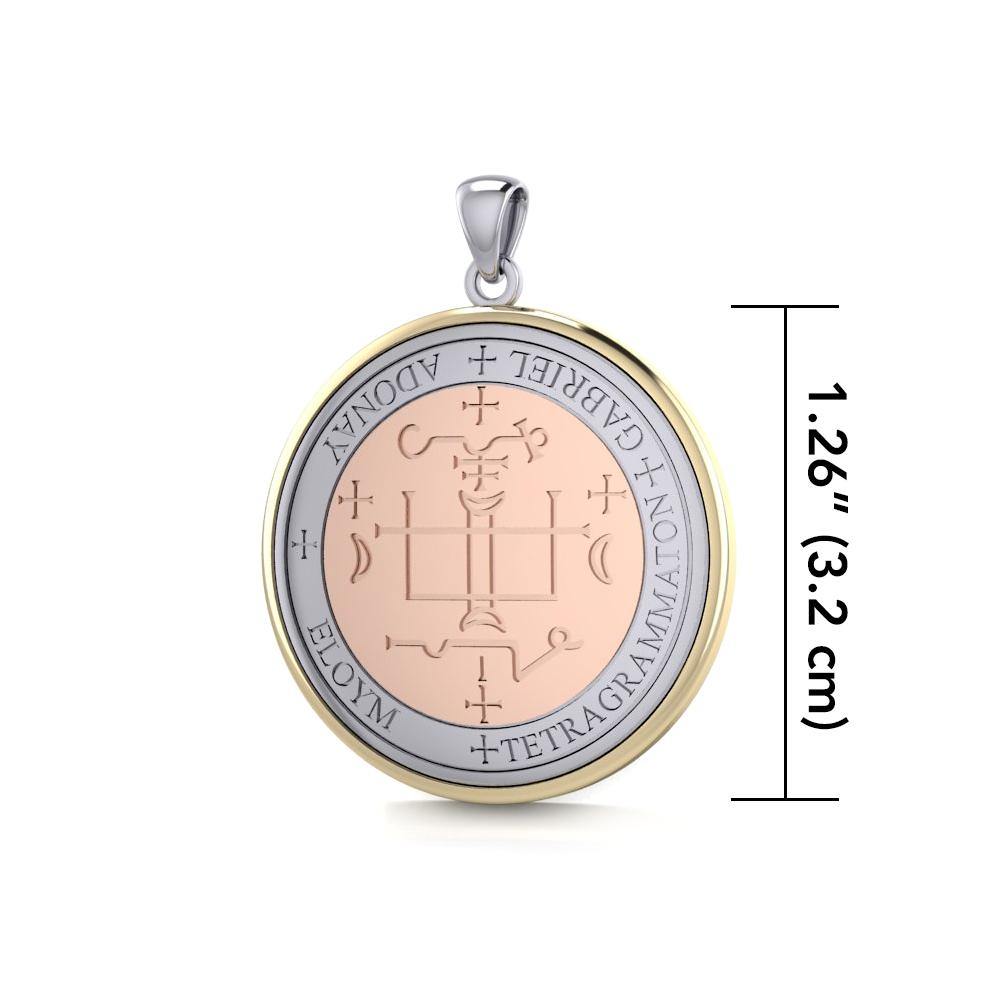 Archangel Gabriel Sigil Pendant Three Tone Finish | Minor & Co.