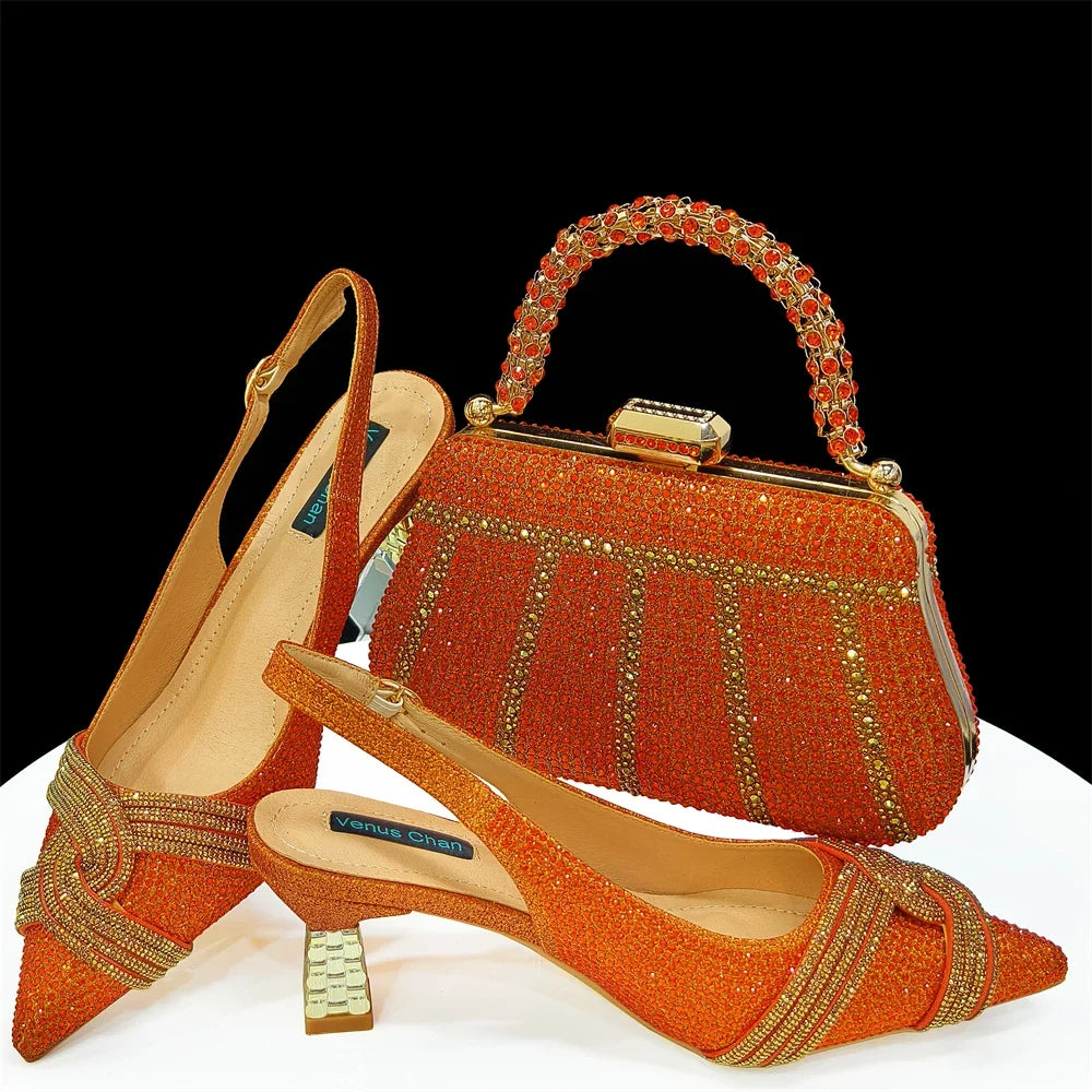 Women's Shoes and Bag Set with Rhinestone ED129 | Minor & Co.