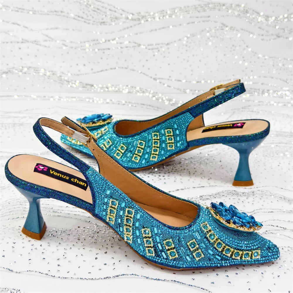 Italian Butter-fly Design Wedding Shoes with Bag Set EDS59 | Minor & Co.