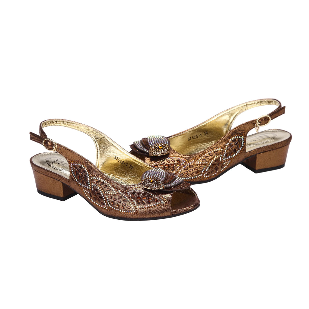Elegant Low Heels Ladies Shoes And Bag Set - ED110 | Minor & Co.