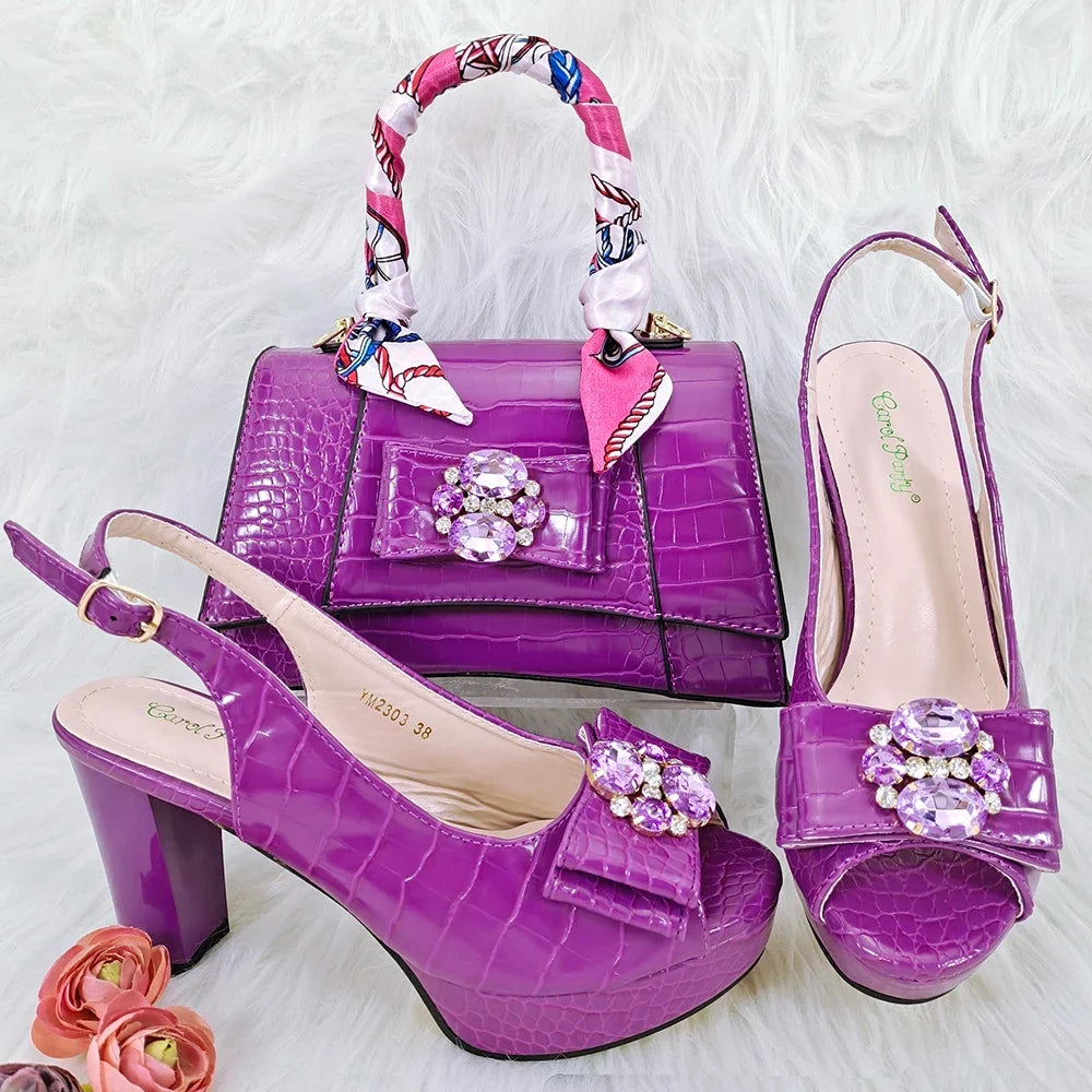 Ladies Shoes and Bag Set African Sets HFG1-29 | Minor & Co.