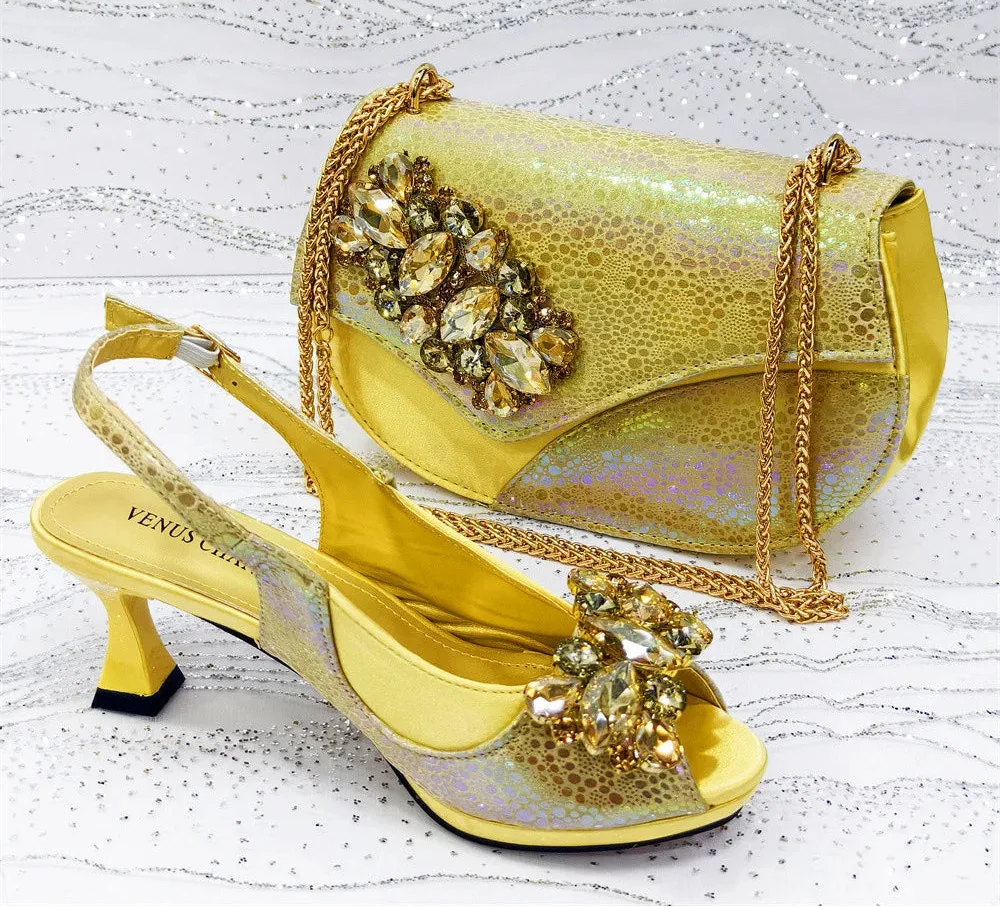 Newest Style Elegant Women High Heels And Bag Set EDS345 | Minor & Co.