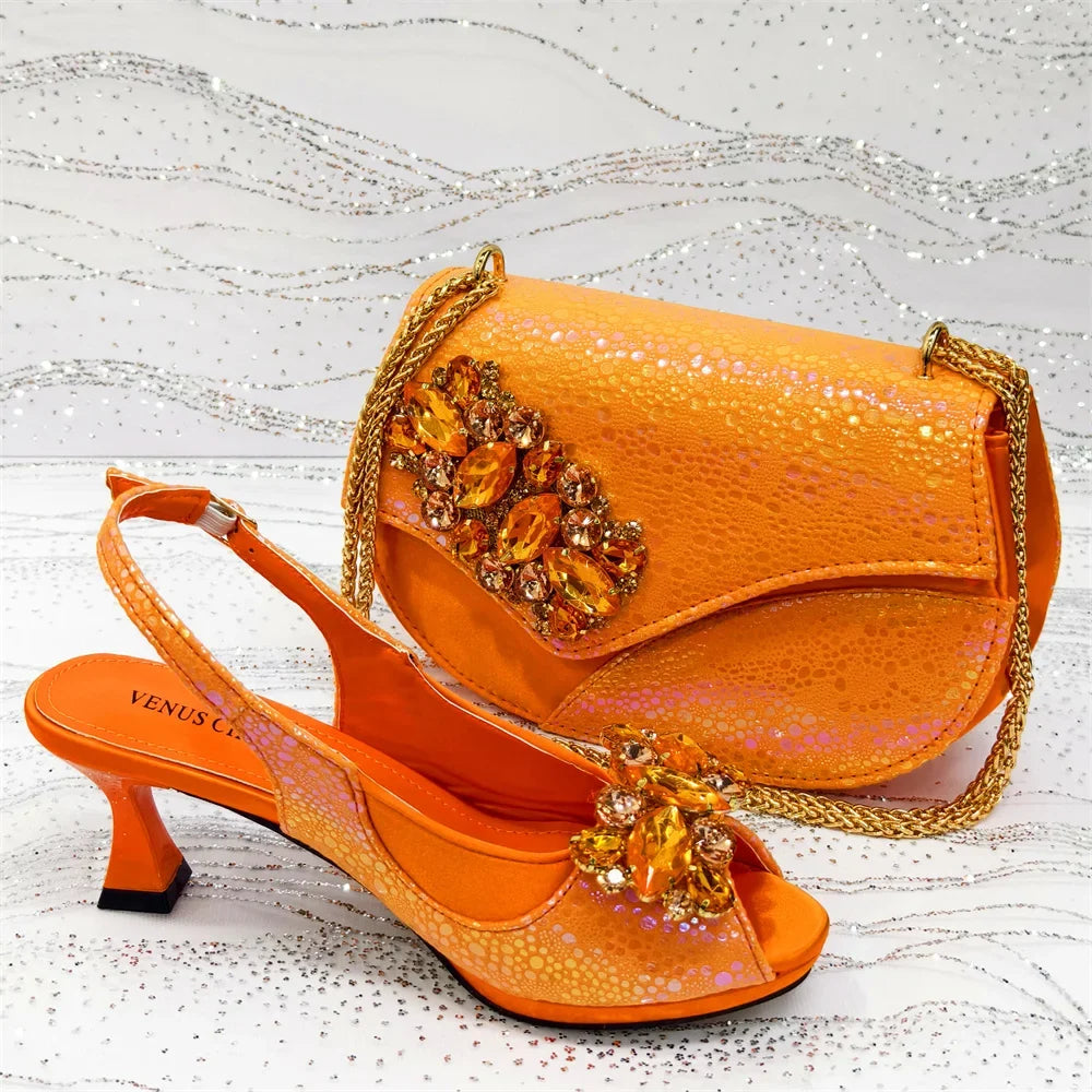 Newest Style Elegant Women High Heels And Bag Set EDS345 | Minor & Co.