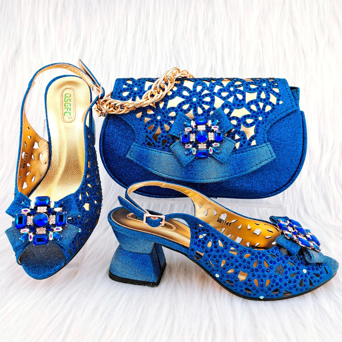 African Wedding Shoes and Bag Set HGY1-46 | Minor & Co.