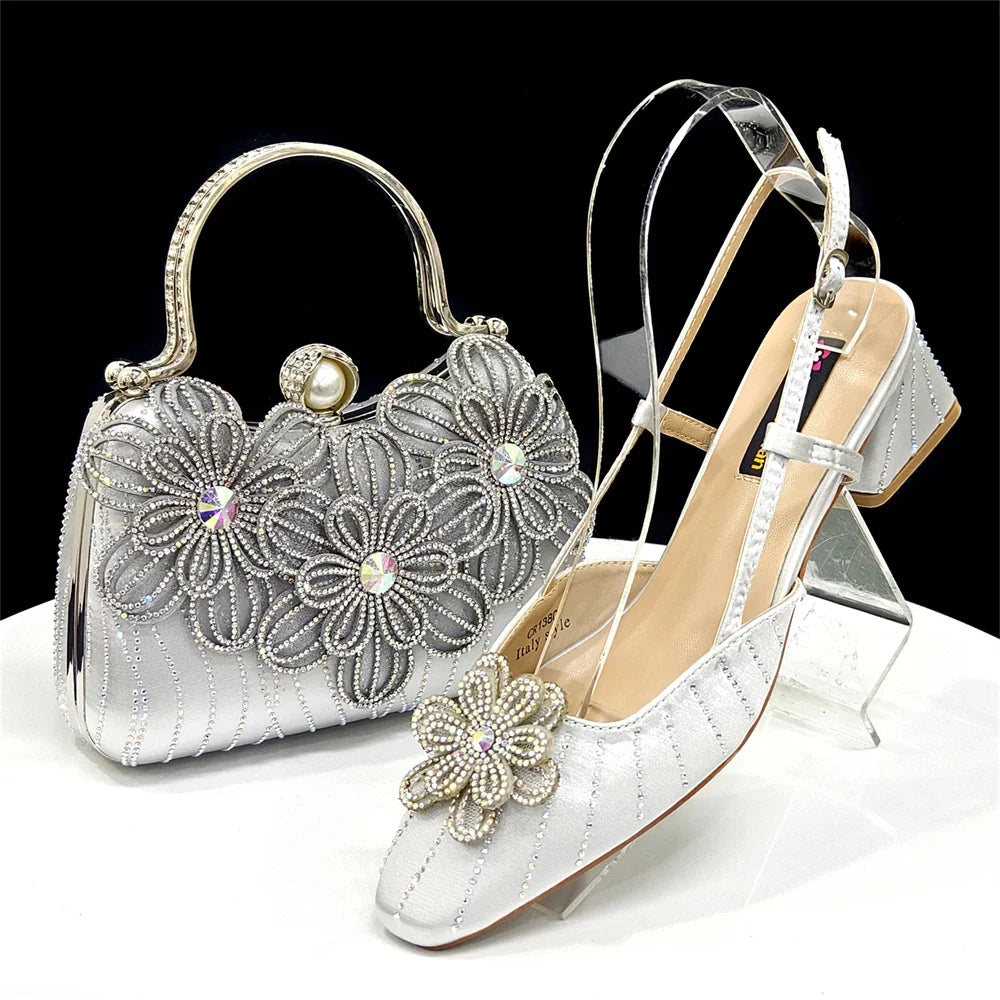 Italian Fashion Women's Elegant Heels & Clutch Bag Set EDS317 | Minor & Co.