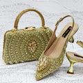 Italian Butter-fly Design Wedding Shoes with Bag Set EDS59 | Minor & Co.