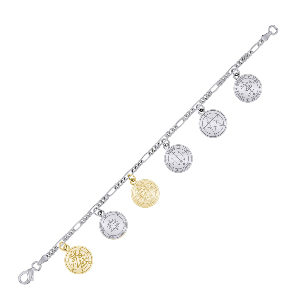 Archangel Seal of Solomon Sterling Silver Charm Bracelet | Minor & Co.