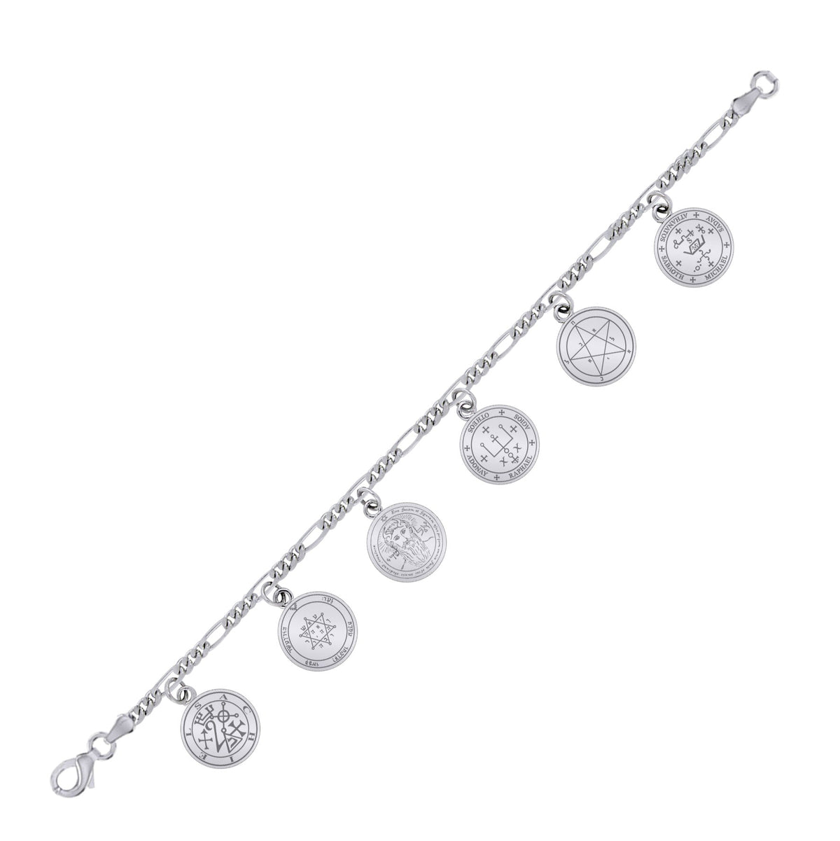 Archangel Seal of Solomon Sterling Silver Charm Bracelet | Minor & Co.