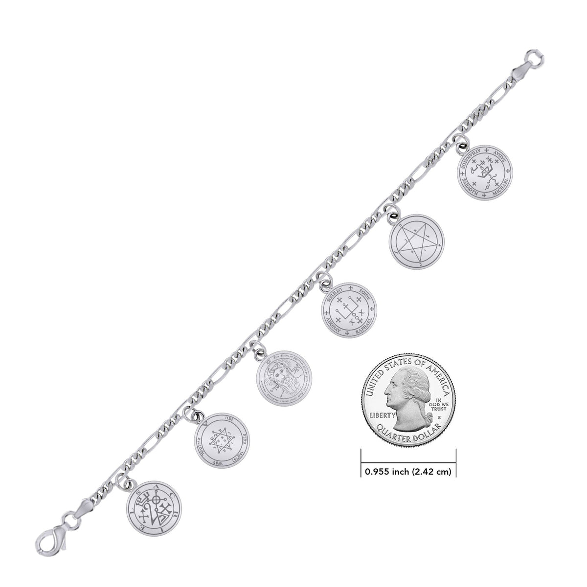 Archangel Seal of Solomon Sterling Silver Charm Bracelet | Minor & Co.