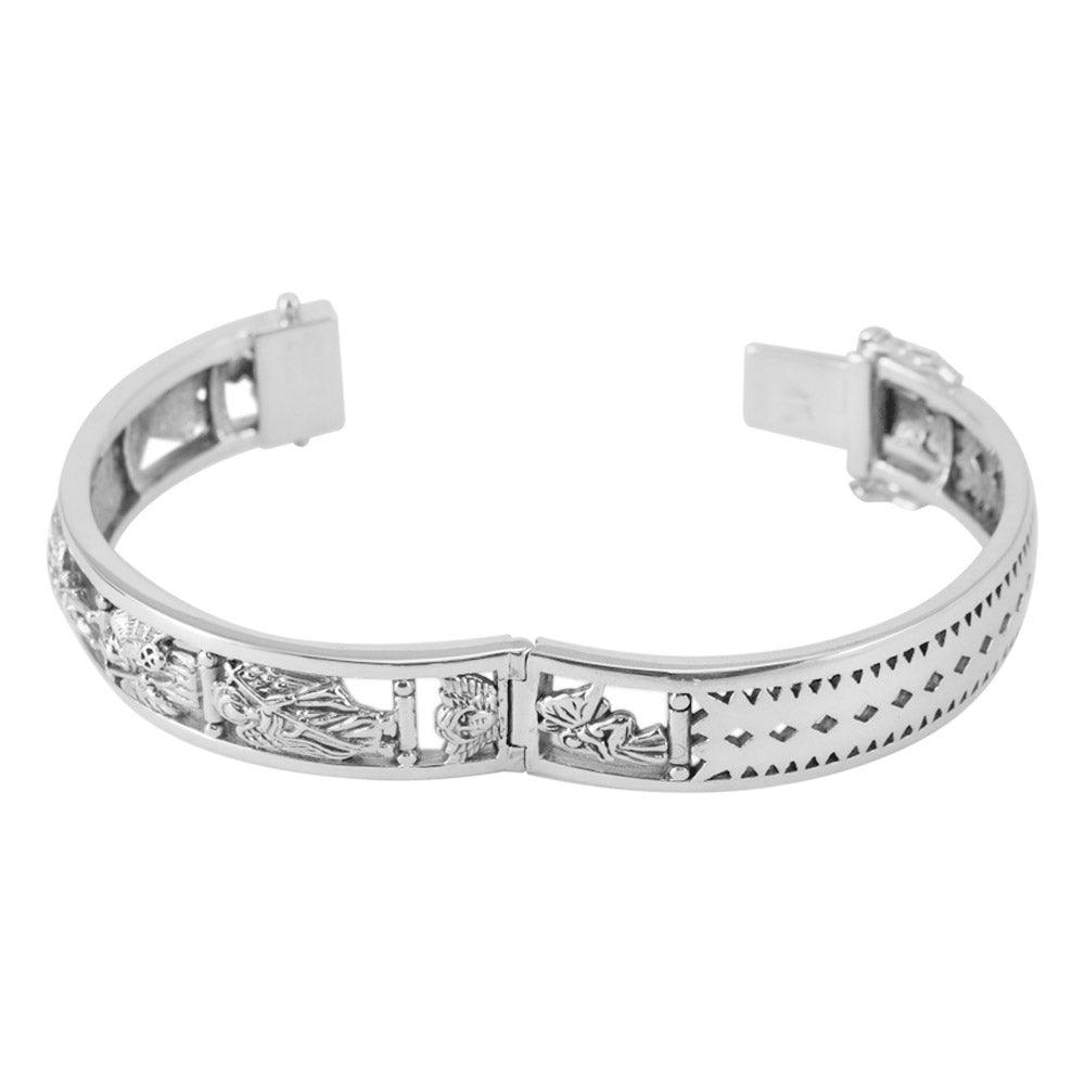 Seven Archangels Engraved Bangle – Sterling Silver | Minor & Co.