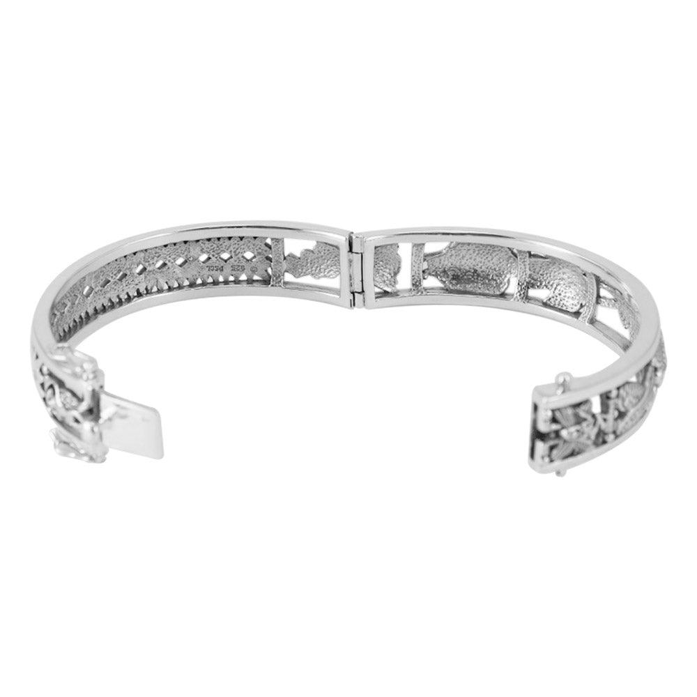 Seven Archangels Engraved Bangle – Sterling Silver | Minor & Co.