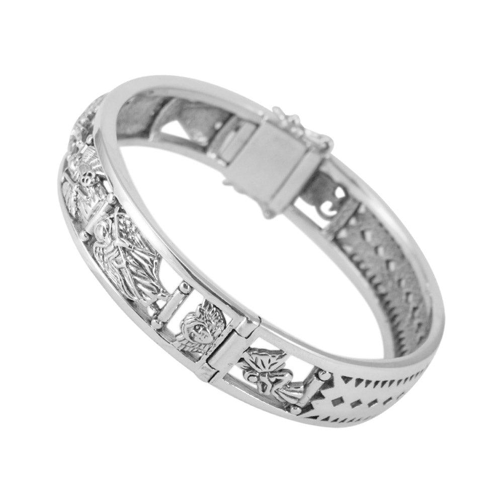 Seven Archangels Engraved Bangle – Sterling Silver | Minor & Co.
