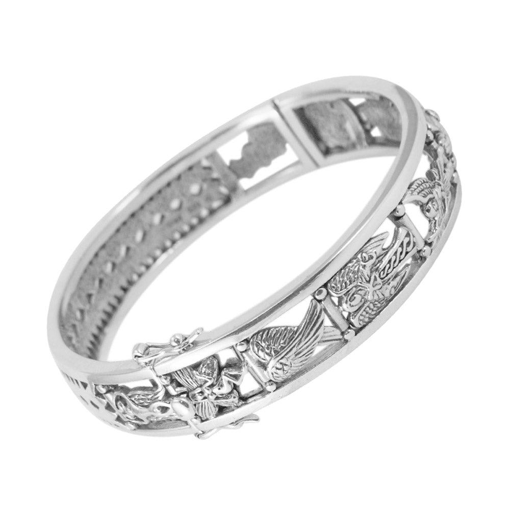 Seven Archangels Engraved Bangle – Sterling Silver | Minor & Co.